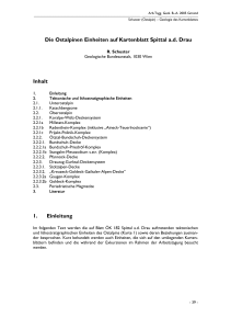 Die Ostalpinen Einheiten auf Kartenblatt Spittal a.d. Drau Inhalt 1