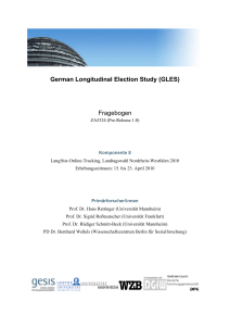 German Longitudinal Election Study (GLES) Fragebogen