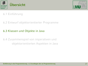 6.3 Klassen und Objekte in Java