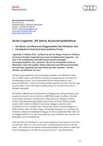 Audi-Logistik: 30 Jahre Autoverladebühne