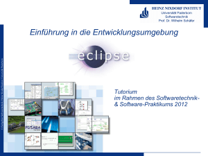 Einführung in die Entwicklungsumgebung Eclipse