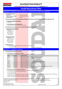 SICHERHEITSDATENBLATT Soudal Bauschaum Mini