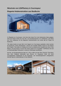 Skischule von LEAPfactory in Courmayeur Elegante Holzkonstruktion