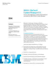 IBM® FileNet® UpdateManagerCE