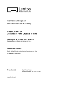 URSULA MAYER Zeitkristalle / The Crystals of Time