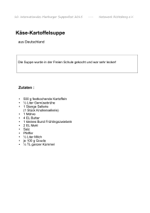 K&auml;se-Kartoffelsuppe - Kultur und Kulturen