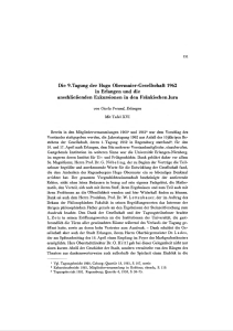 Die 9. Tagung der Hugo Ohermaier-Gesellschaft 1962