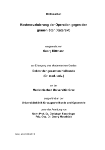 Kostenevaluierung der Operation gegen den grauen Star (Katarakt)