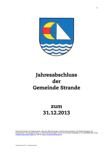 Jahresabschluss der Gemeinde Strande zum 31.12.2013