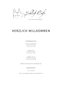 HERZLICH WILLKOMMEN - Schloss Cafe Freiburg