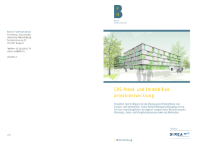CAS Areal- und Immobilien- projektentwicklung - BFH-AHB