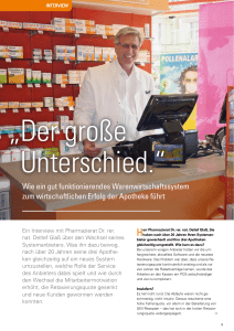 Interview mit Pharmazierat Dr. rer. nat. Detlef Glaß über den