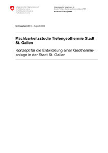 Machbarkeitsstudie Tiefengeothermie Stadt St. Gallen Konzept für