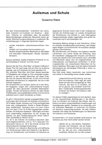 Autismus und Schule - vds in berlin