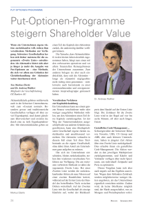 Put-Optionen-Programme steigern Shareholder Value