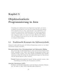 Kapitel 5 Objektorientierte Programmierung in Java