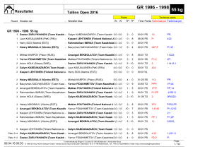 55 kg GR 1996 - 1998 - Liga-DB