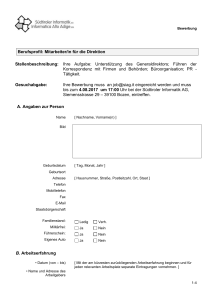 Bewerbungsbogen