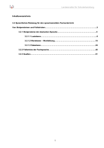 1 Landesinstitut für Schulentwicklung Inhaltsverzeichnis