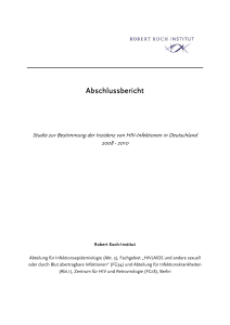 Abschlussbericht: Studie zur Bestimmung der Inzidenz von HIV