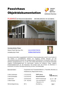 Passivhaus Objektdokumentation