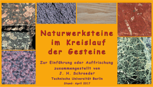 Naturwerksteine im Kreislauf der Gesteine