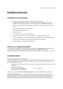 Installation StarCutter