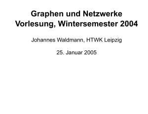 Graphen und Netzwerke Vorlesung, Wintersemester