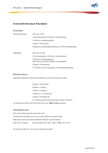 Systemanforderungen Einzelplatz