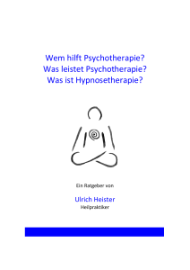 Psychotherapie und Hypnosetherapie