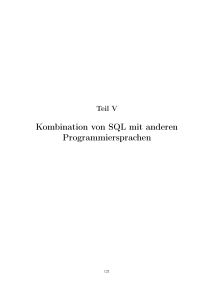 Kombination von SQL mit anderen Programmiersprachen