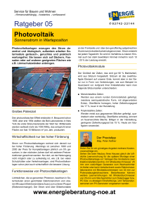 Information zur Photovoltaik