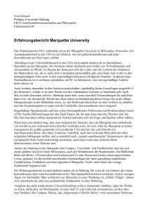 Erfahrungsbericht Marquette University - Philipps