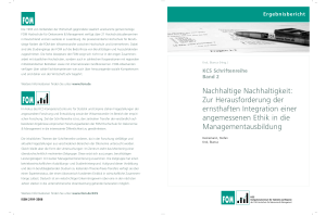 KCS-Schriftenreihe, Bd. 2, Nachhaltige Nachhaltigkeit