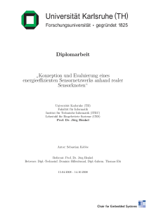 Diplomarbeit &rdquo; Konzeption und Evaluierung eines energieeffizienten