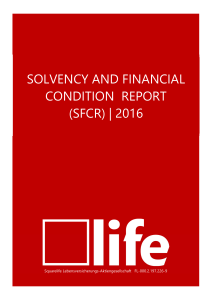 solvency and financial condition report (sfcr) | 2016