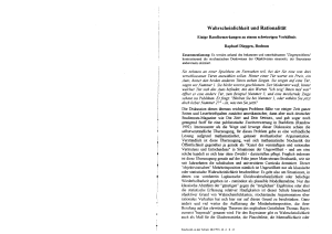 f Wahrscheinlichkeit und Rationalit&auml;t