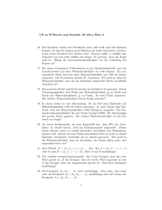 UE zu WTheorie und Statistik, SS 2014, Blatt 2 16. Der Kandidat