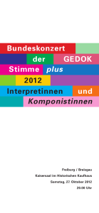Bundeskonzert der GEDOK Stimme plus 2012