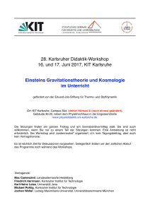 28. Karlsruher Didaktik-Workshop 16. und 17. Juni 2017, KIT