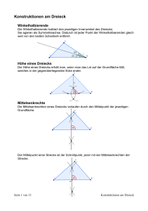 Konstruktionen am Dreieck