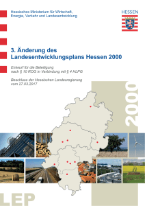 3. Änderung des Landesentwicklungsplans Hessen 2000