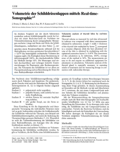 Volumetrìe der Schilddrüsenlappen mittels Real-time