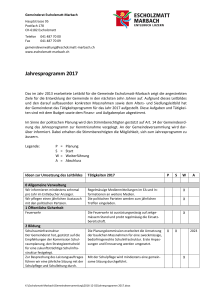 Jahresprogramm 2017 - Gemeinde Escholzmatt