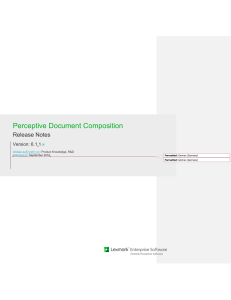Perceptive Document Composition Release Notes 6.1.1