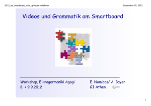 Videos und Grammatik am Smartboard