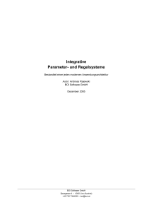 Integrative Parameter- und Regelsysteme