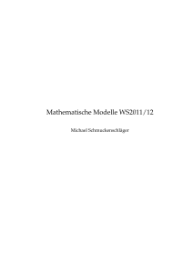 Mathematische Modelle WS2011/12