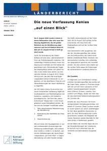L&Auml;NDERBERICHT Die neue Verfassung Kenias &bdquo;auf einen Blick&ldquo;