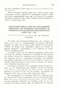 A Magyar Állami Földtani Intézet évi jelentése 1933